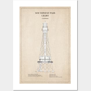 Southwest Pass Light Lighthouse - Louisiana - SBD Posters and Art